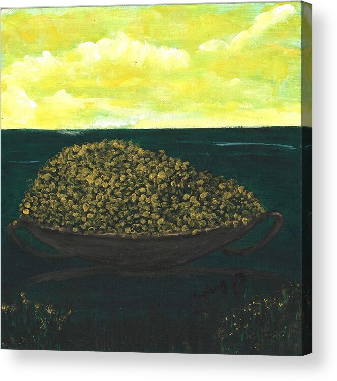 Seascape Acrylic Print featuring the painting Sea of Abundance by Esoteric Gardens KN