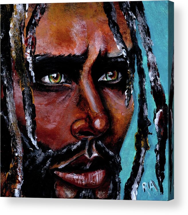 Eyes Acrylic Print featuring the painting Selfless Life by Artist RiA