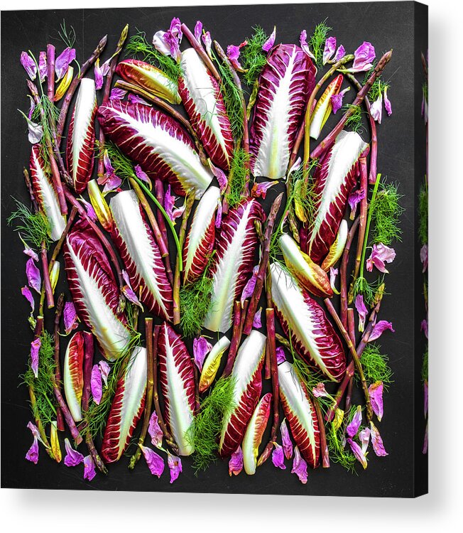 Shades Of Purple Food Acrylic Print featuring the photograph Shades of Purple Food by Sarah Phillips