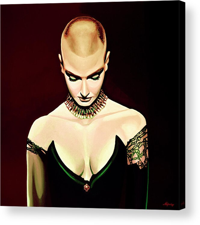 Sinead Oconnor Acrylic Print featuring the painting Sinead O'Connor Mixed Media by Paul Meijering