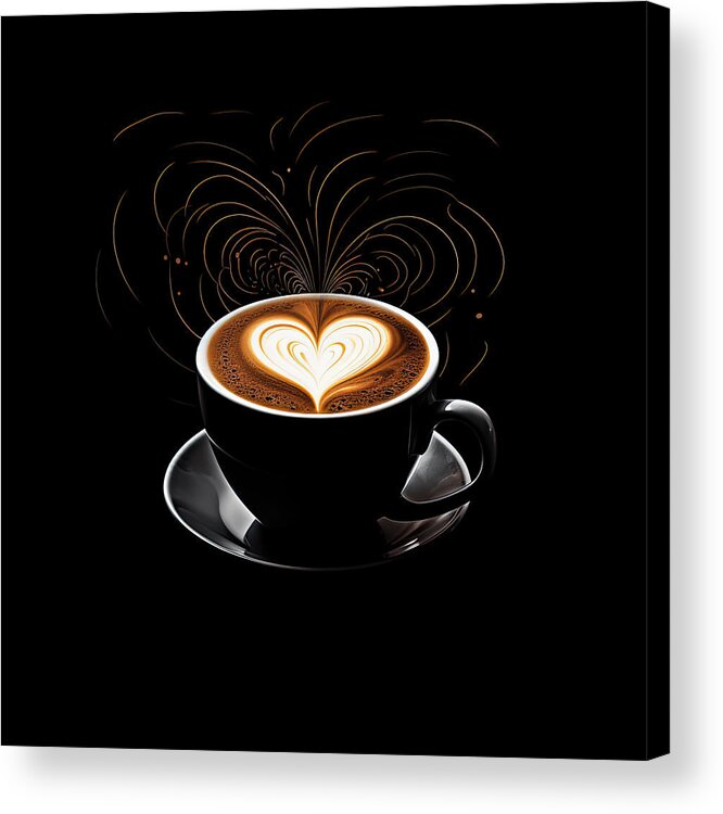 Coffee Acrylic Print featuring the painting Sip Of Relaxation by Lourry Legarde
