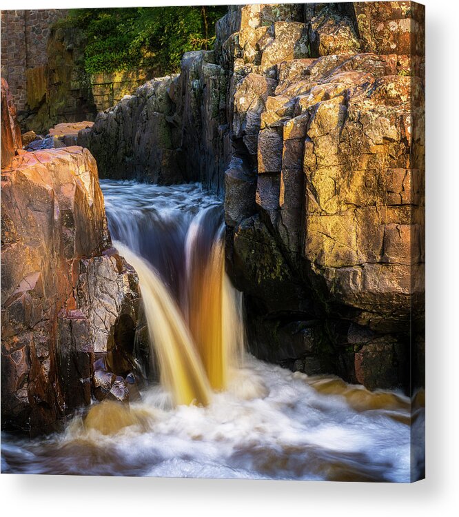 Waterfall Acrylic Print featuring the photograph Small Waterfall by Nate Brack