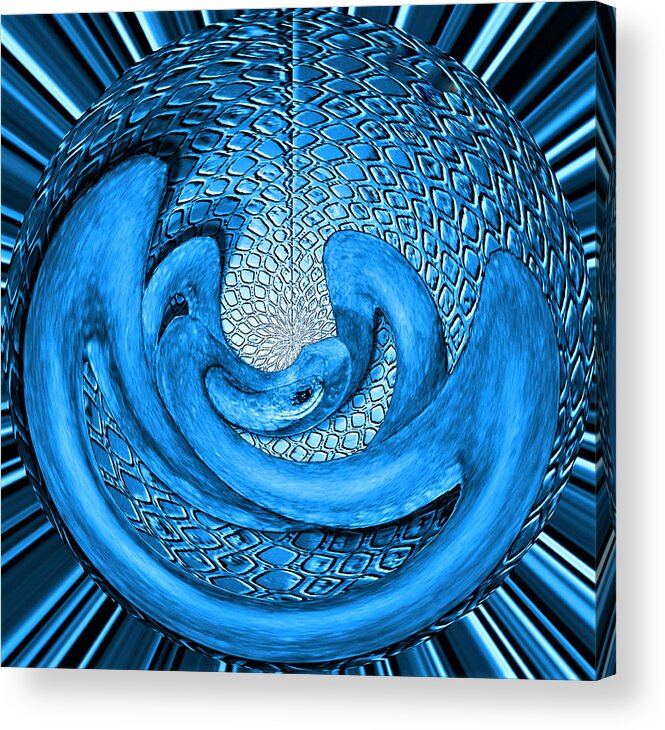 Digital Wallart Acrylic Print featuring the digital art Snake in an Egg by Ronald Mills