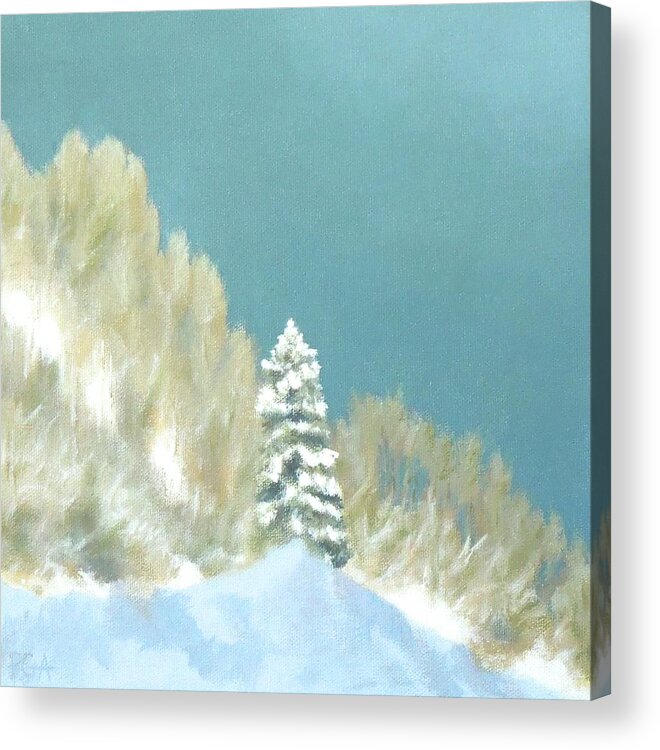 Snow Acrylic Print featuring the painting Snow Light by Phyllis Andrews