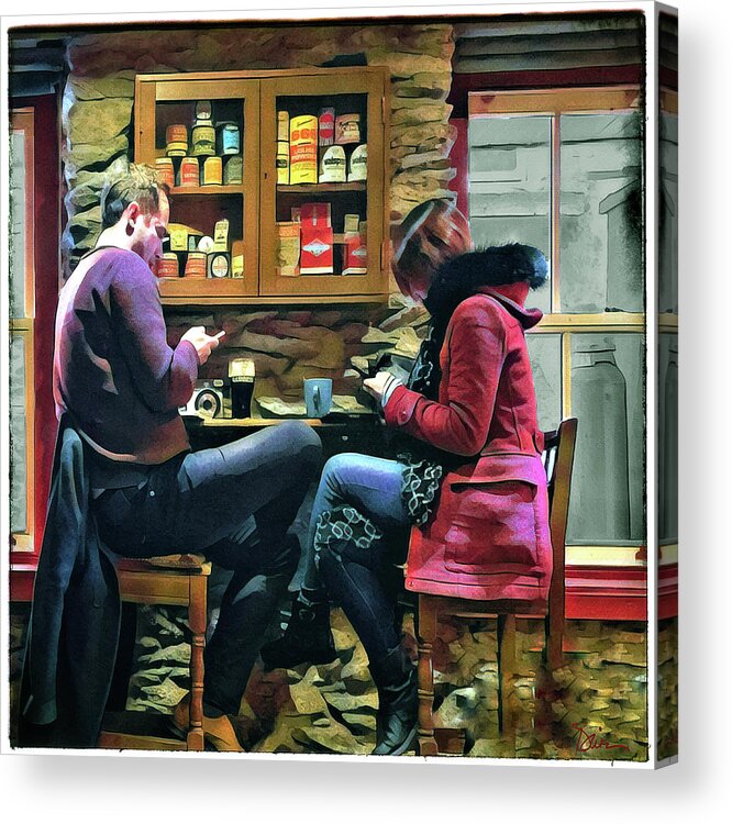 Pub Acrylic Print featuring the photograph Social Distancing In Ireland by Peggy Dietz