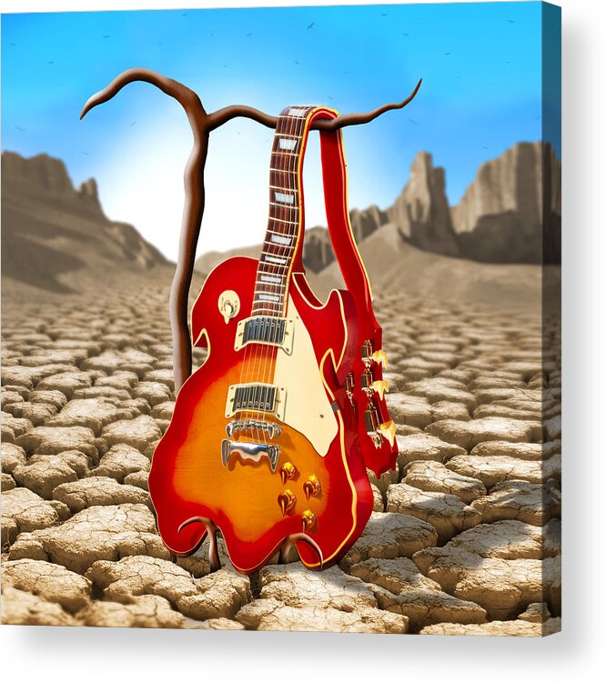 Surrealism Acrylic Print featuring the photograph Soft Guitar II by Mike McGlothlen
