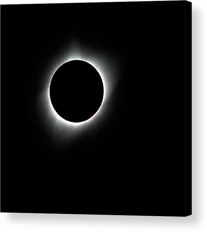 Moon Acrylic Print featuring the photograph Solar Eclipse Corona Ring by Bob Falcone