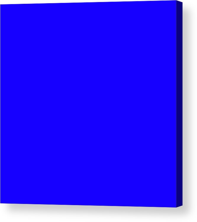 Blue Acrylic Print featuring the digital art Solid Blue Square by Bill Swartwout