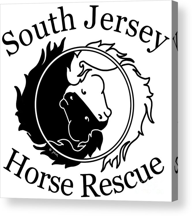 South Jersey Horse Rescue Acrylic Print featuring the digital art South Jersey Horse Rescue by Gail Maguire