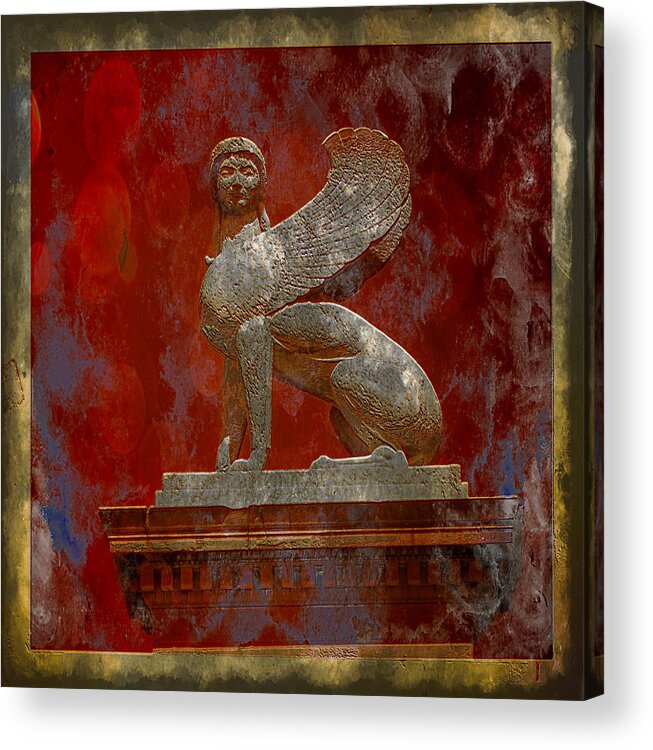 Sphinx Acrylic Print featuring the digital art Sphinx PhotoArt by Russ Considine