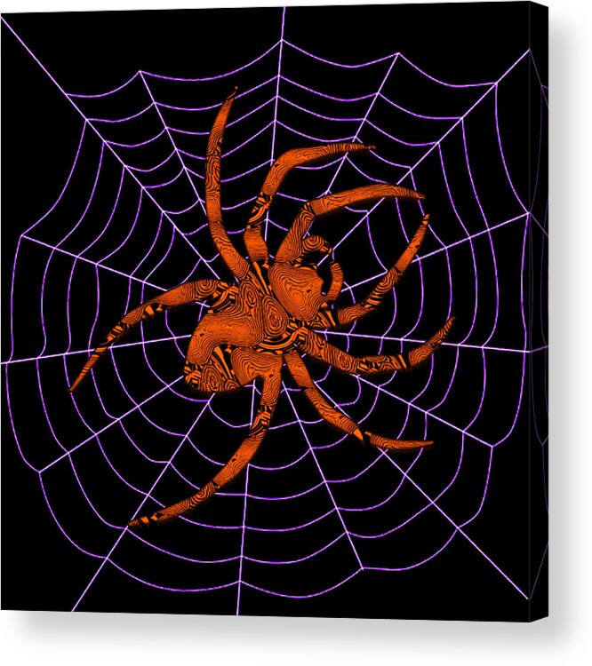 Spider Acrylic Print featuring the digital art Spider Art by Ronald Mills