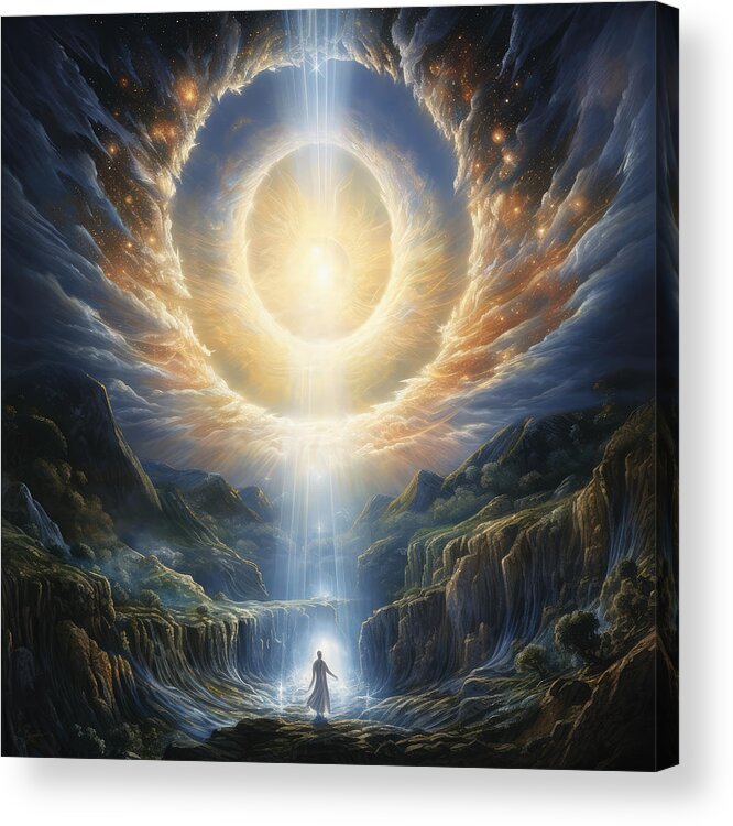 God Acrylic Print featuring the painting Spiritual Awakening Art by Lourry Legarde