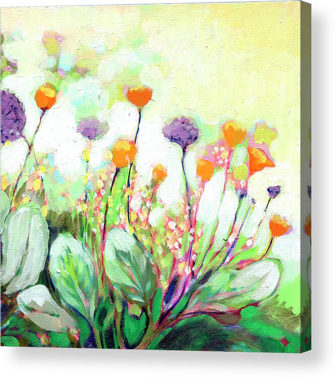 Broccoli Acrylic Print featuring the painting Spring Garden Surprises #2 by Jennifer Lommers