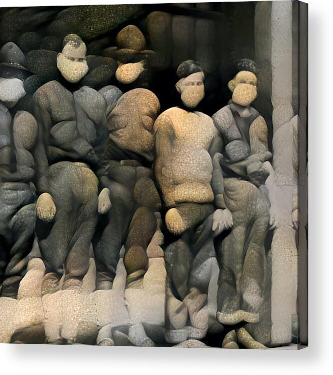 Biys Acrylic Print featuring the digital art Stone Faced by Matthew Lazure