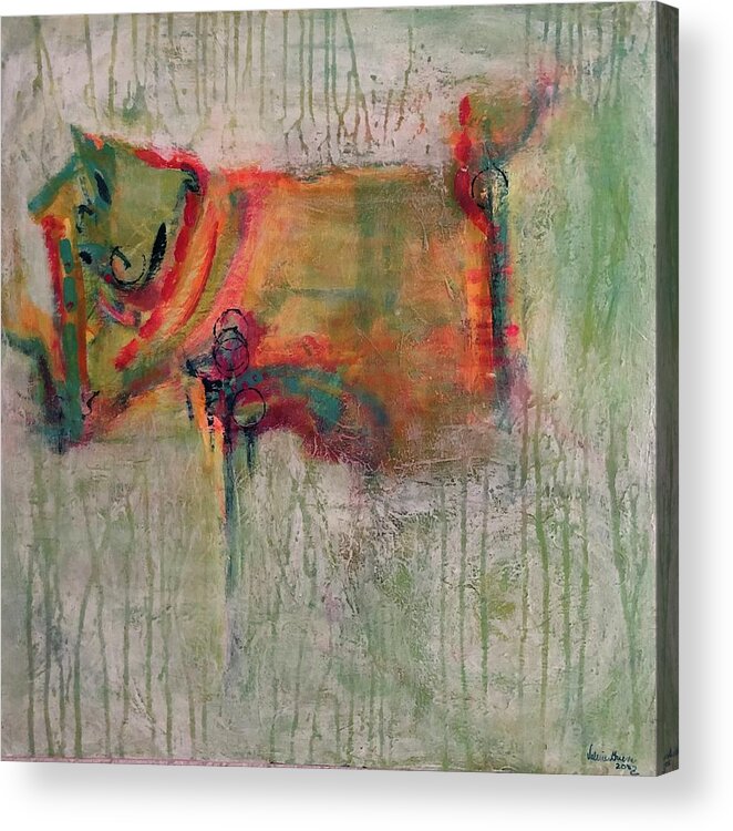 Abstract Acrylic Print featuring the painting Study 2 by Valerie Greene