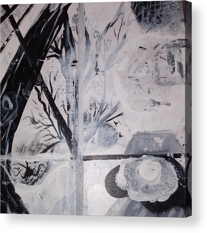 Abstract Acrylic Print featuring the painting Sunroom VIsta by Suzanne Berthier