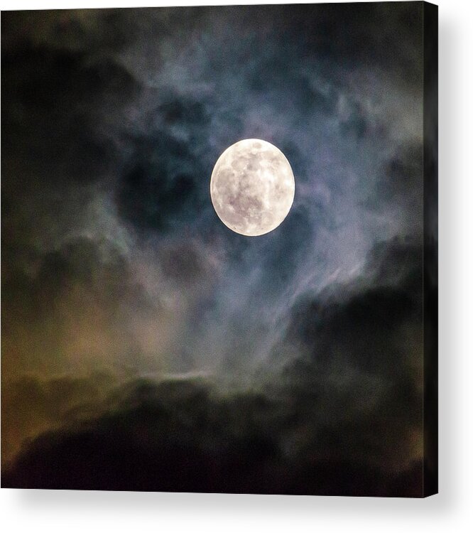 April 2020 Acrylic Print featuring the photograph Super Moon April 2020 by Frank Mari