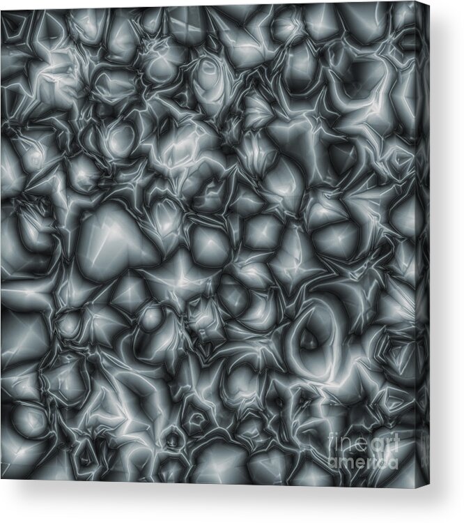 Abstract Acrylic Print featuring the digital art Surface Abstract by Phil Perkins