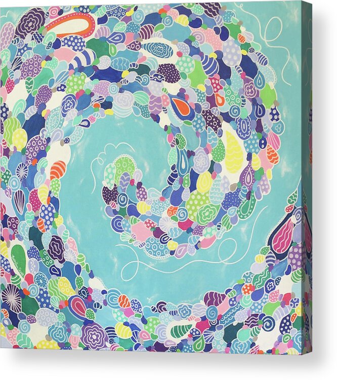Pattern Art Acrylic Print featuring the painting Swirling Medley by Beth Ann Scott