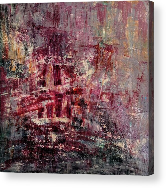 Abstract Acrylic Print featuring the painting Take the A-Train by Janice Nabors Raiteri