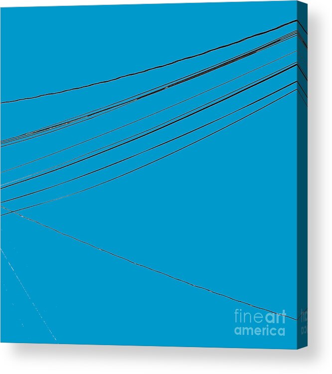 Abstract Acrylic Print featuring the photograph Tele lines silhouette No.3 by Fei A