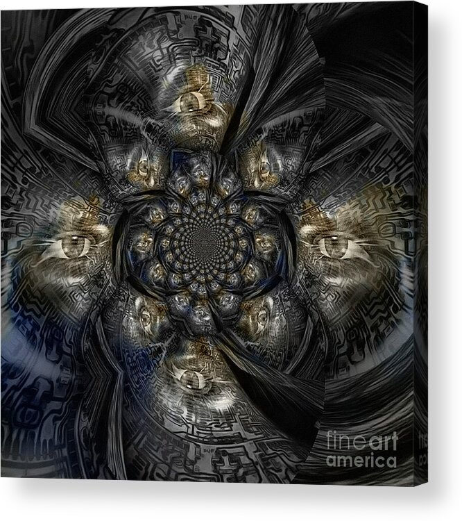 Abyss Acrylic Print featuring the digital art The Abyss by Bruce Rolff