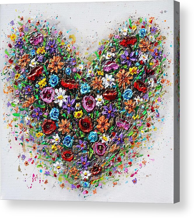 Heart Acrylic Print featuring the painting The Colours of Love by Amanda Dagg