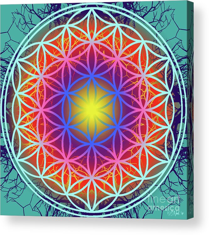 Geometry Acrylic Print featuring the digital art Sacred Geometry, No. 3 by Walter Neal