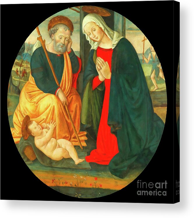 Nativity Acrylic Print featuring the photograph The Nativity Scene in 15th Century by Munir Alawi