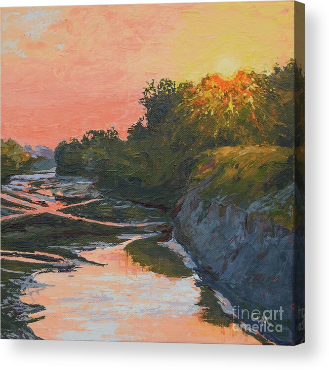 Northsulphurriver Acrylic Print featuring the painting The North Sulphur River 3 by Cheryl McClure
