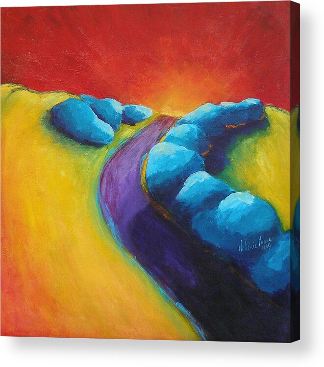 Abstract Acrylic Print featuring the painting The Path by Valerie Greene