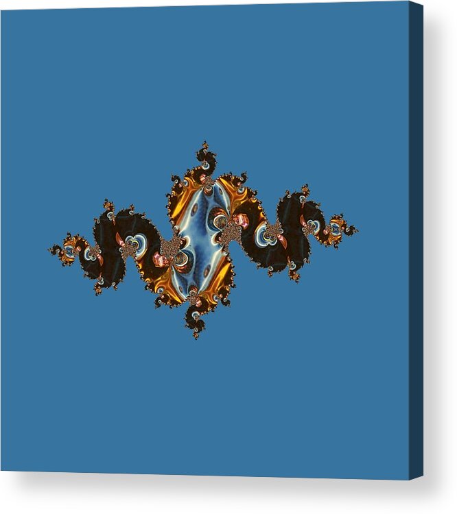 Blue Acrylic Print featuring the digital art Travel Through Time - Dragon by Themayart
