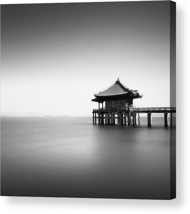 Ukimido Hall Acrylic Print featuring the photograph Ukimido Hall, Lake Biwa. Japan by Stefano Orazzini