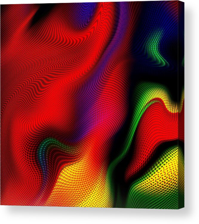 Abstract Acrylic Print featuring the digital art Swarm by Nancy Levan