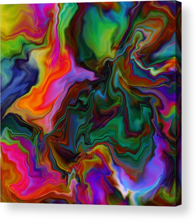 Abstract Acrylic Print featuring the digital art Portal by Nancy Levan