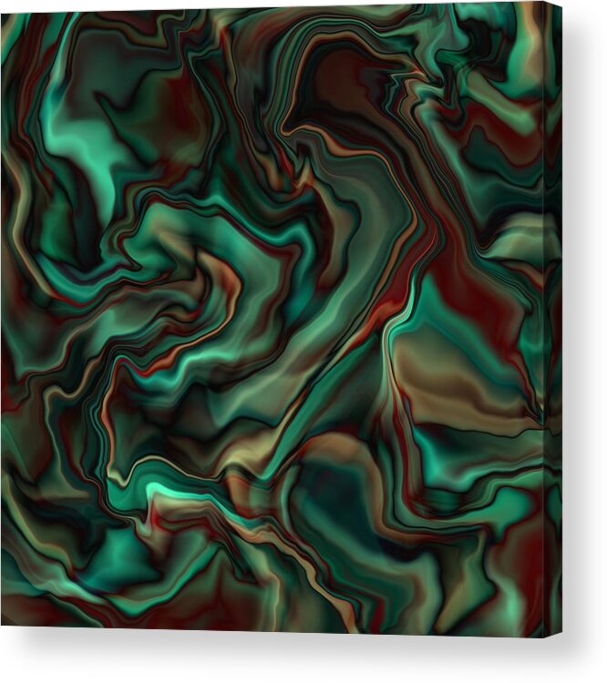 Abstract Acrylic Print featuring the digital art Tendril by Nancy Levan