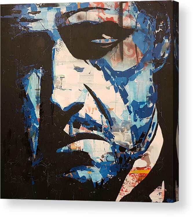 The Godfather Acrylic Print featuring the painting Vito Corleone - The Godfather by Paul Lovering