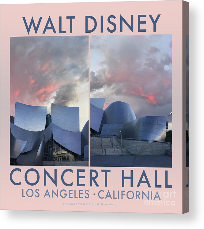 Walt Disney Acrylic Print featuring the photograph Walt Disney Concert Hall by Brian Watt