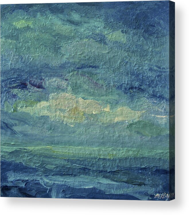Water Acrylic Print featuring the painting Water View by Mary Wolf