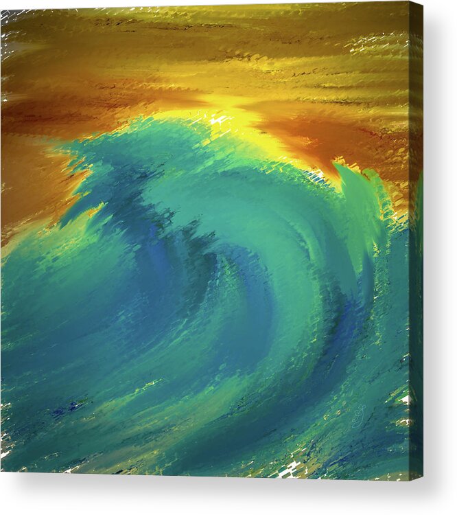 Wave Acrylic Print featuring the digital art Wave #k3 by Leif Sohlman