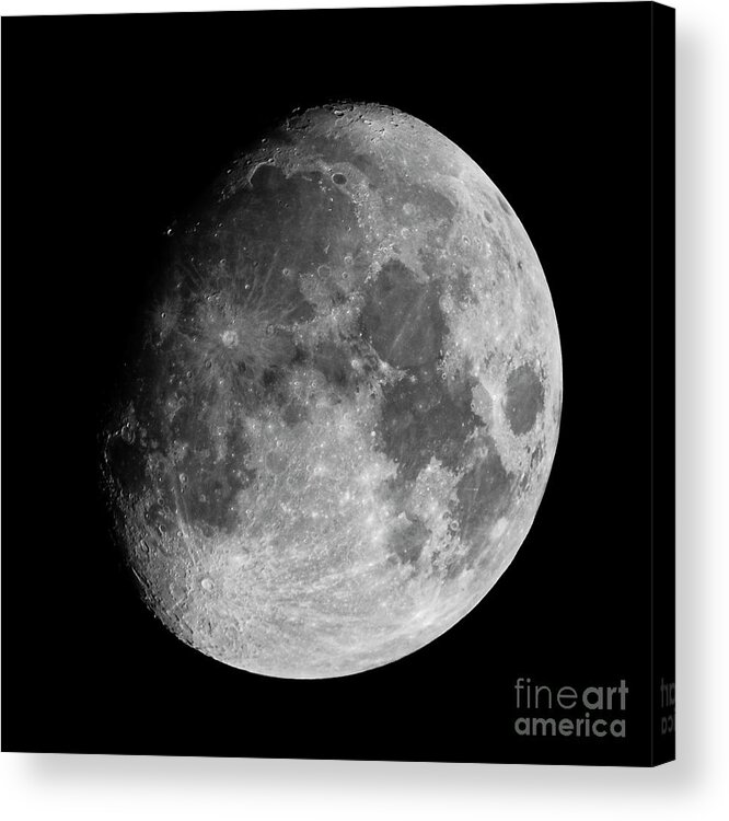2019 Acrylic Print featuring the photograph Waxing Gibbous Moon by Craig Shaknis