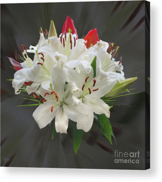 Wedding Acrylic Print featuring the photograph White Bouquet by Brian Watt