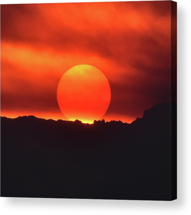 Sun Acrylic Print featuring the photograph Wildfire Sunset by Ben Foster