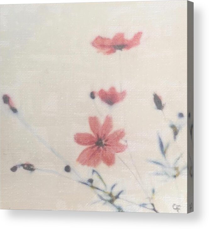Wildflower Acrylic Print featuring the painting Wildflower Mini by Cara Frafjord