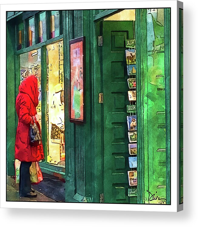 Kilkenny Acrylic Print featuring the photograph Window Shopping in Kilkenny by Peggy Dietz