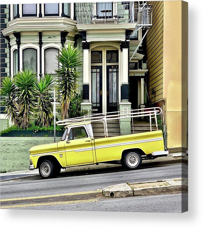  Acrylic Print featuring the photograph Yellow Truck by Julie Gebhardt