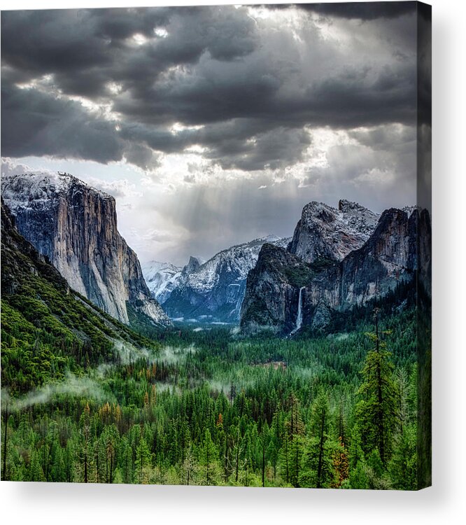 Landscape Acrylic Print featuring the photograph Yosemite Tunnel View by Romeo Victor