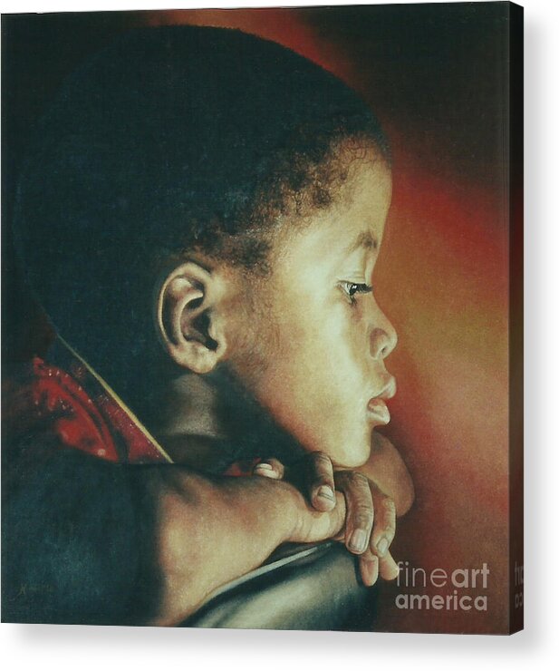 Head Acrylic Print featuring the painting Kyle by Nicole Minnis