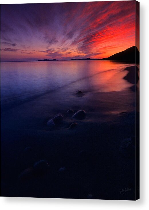 Lake Superior Acrylic Print featuring the photograph Summer Sunset    by Doug Gibbons