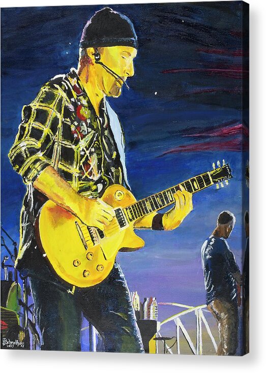 The Edge Acrylic Print featuring the painting The Edge by Bruce Schmalfuss